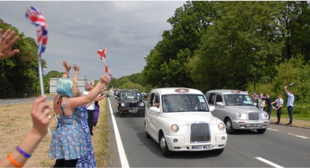 Convoy of cabs to take WWII veterans to Worthing.