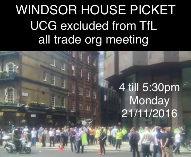 UCG Excluded From TfL Meeting…. Is It All For One And One For All ? Should Trade Leaders Tell Mike Brown To Jog On.