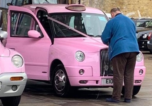 A Little Girl’s Dream To Be Taken Shopping In A Pink London Taxi, Becomes A Reality.